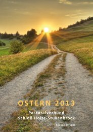OSTERN 2013 - Pastoralverbund SchloÃ Holte - Stukenbrock