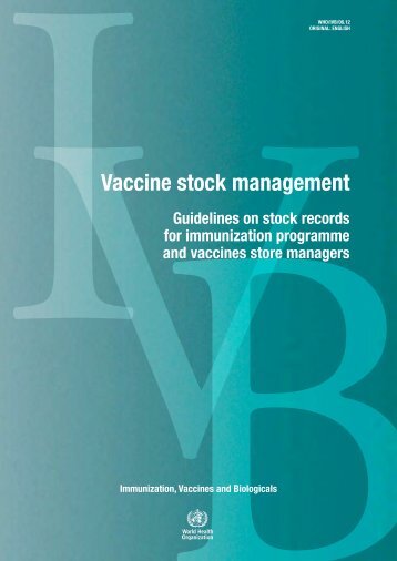 Guidelines on stock records for immunization programme - Path