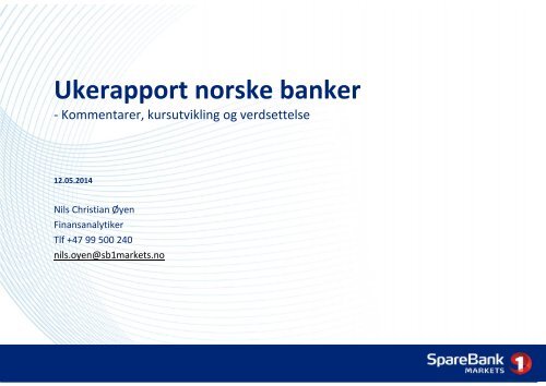 Ukerapport norske banker