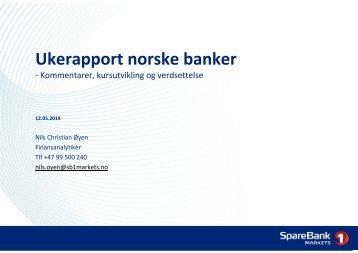 Ukerapport bank 20/2014