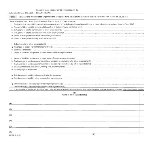 2009 IRS Form 990 - PATH
