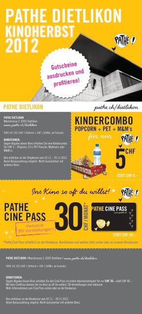 Pathe Dietlikon Herbstpromo ZH - PathÃ©