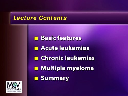 Leukemia Lecture Part 1 - Pathology