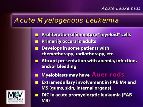 Leukemia Lecture Part 1 - Pathology