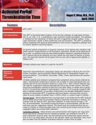 Activated Partial Thromboplastin Time - Pathology