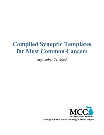 Michigan Cancer Consortium checklist - Pathology Outlines