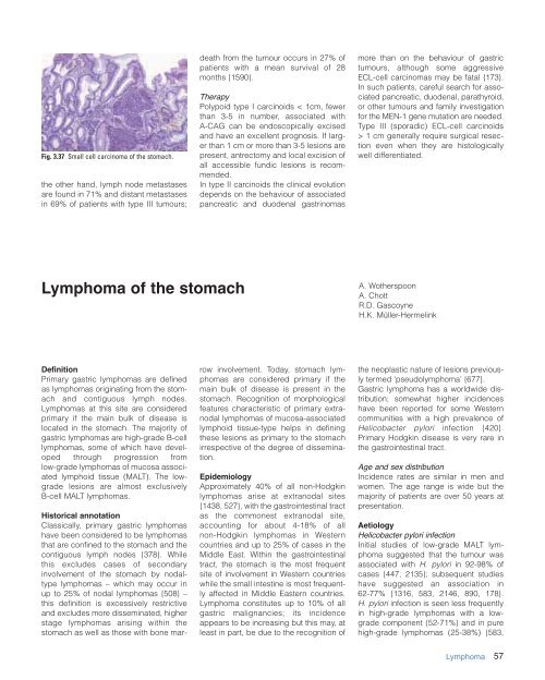 CHAPTER 3 Tumours of the Stomach - Pathology Outlines