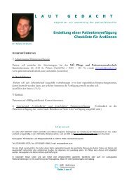 Erstellung einer Patientenverfügung - Checkliste für ... - NÖ Patienten