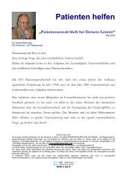 „Patientenanwalt bleib bei Deinem Leisten“ - NÖ Patienten