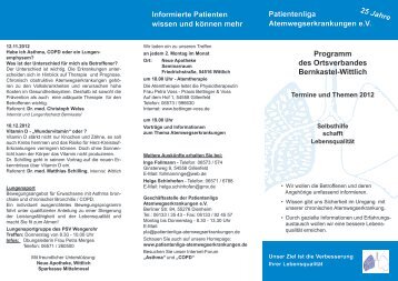 Programm Bernkastel / Wittlich - Patientenliga ...