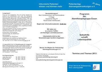 Programm Essen - Patientenliga Atemwegserkrankungen e.V.