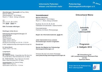 Ortsverband Mainz - Patientenliga Atemwegserkrankungen e.V.