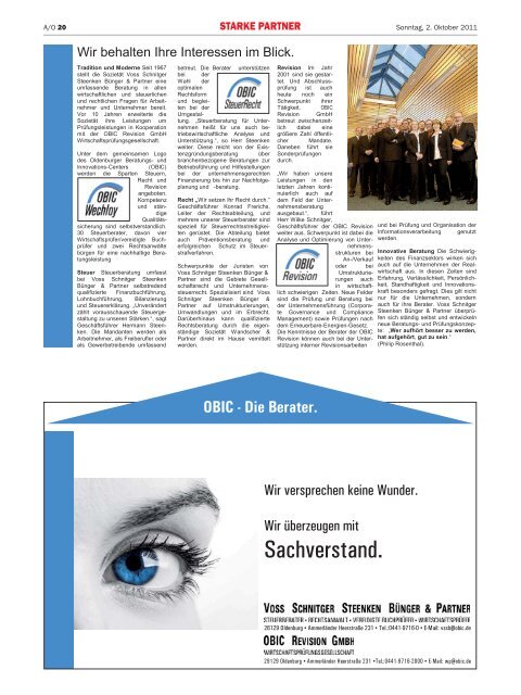 IN IHRER REGION - Sonntagszeitung