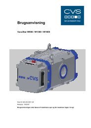 Brugsanvisning - CVS Engineering - Compressors