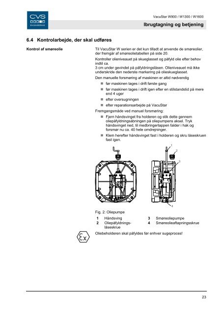 Brugsanvisning - CVS Engineering - Compressors