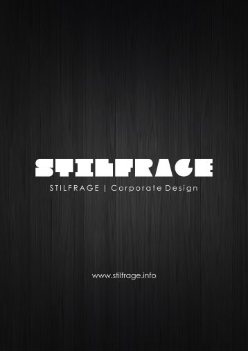 STILFRAGE Corporate Design Portfolio 2014