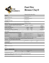 Material Safety Data Sheet - Metal Clay Academy