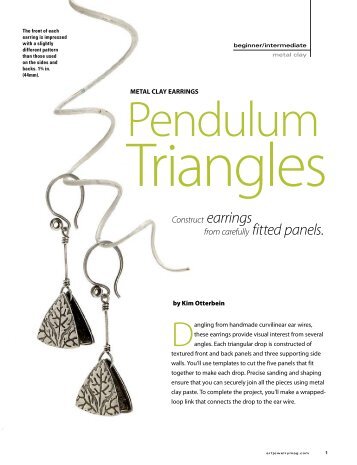 Pendulum Triangles by Kim Otterbein - Metal Clay Academy