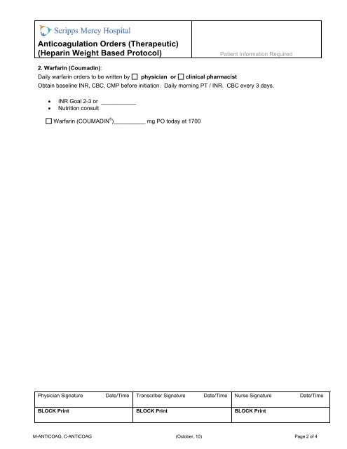 Heparin Weight Based Protocol - Patientsafetycouncil.org