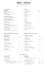 Nick & Stef's Steakhouse: Wine List - The Patina Group