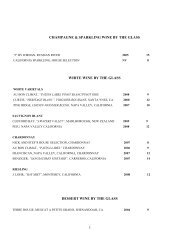 wine list - The Patina Group