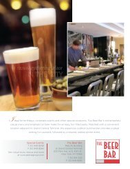 the Beer Bar Special Events - The Patina Group