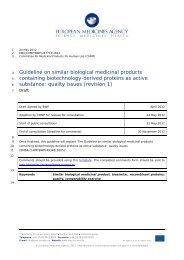 EMA Guideline on similar biological medicinal products