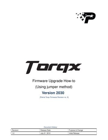 Firmware Upgrade How-to (Using jumper method ... - Patriot Memory