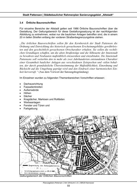 Städtebaulicher Rahmenplan Sanierungsgebiet ... - Stadt Pattensen