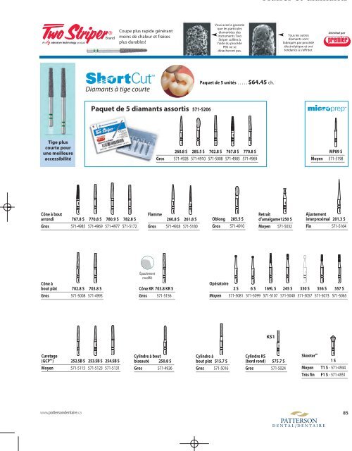 Fraises et diamants 61 - Patterson Dental/Dentaire Canada