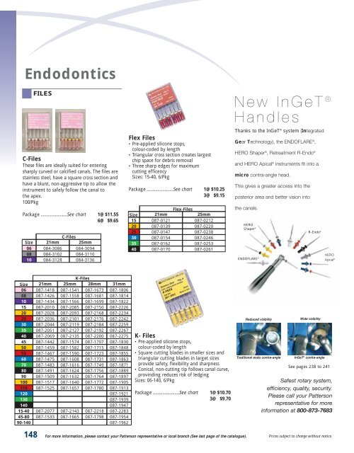 Endodontics New InGeTÂ® Handles