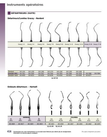 Instruments opÃ©ratoires - Patterson Dental/Dentaire Canada