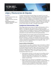 Litigio y Resoluciones de Disputas - Patton Boggs