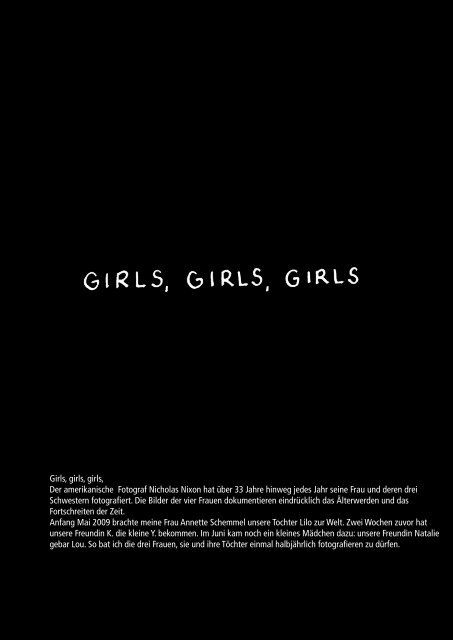 Girls, girls, girls, Der amerikanische Fotograf Nicholas ... - Paul Huf