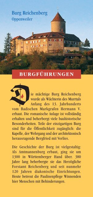 Burg Reichenberg - Paulinenpflege Winnenden eV