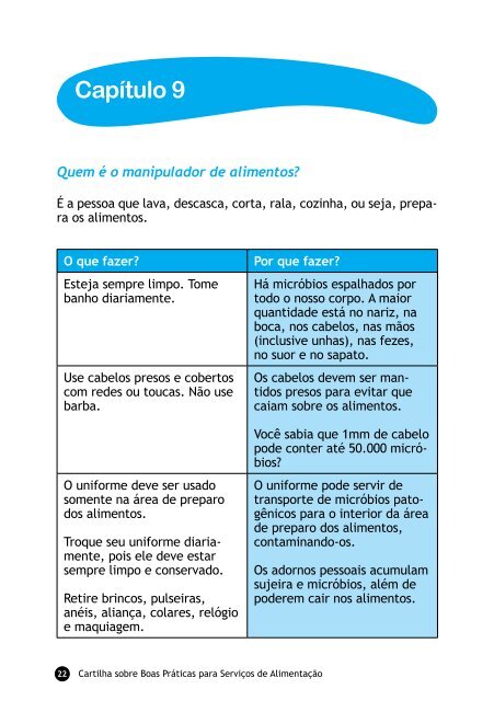 ANVISA â Cartilha sobre Boas PrÃ¡ticas para ServiÃ§os de AlimentaÃ§Ã£o