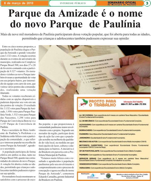 Avenidas e Ruas de PaulÃ­nia recebem novos semÃ¡foros - Prefeitura ...