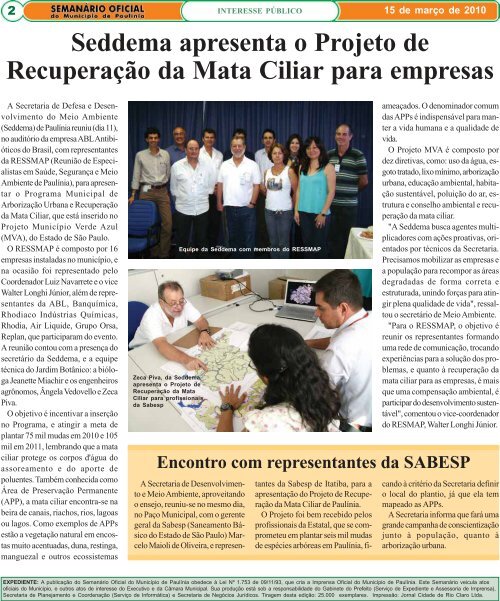 atos do poder executivo - Prefeitura Municipal de PaulÃ­nia