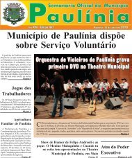 MunicÃ­pio de PaulÃ­nia dispÃµe sobre ServiÃ§o VoluntÃ¡rio - Prefeitura ...