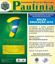 BOLSA EDUCAÃÃO 2010 - Prefeitura Municipal de PaulÃ­nia