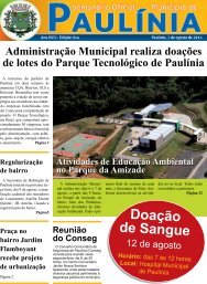 DoaÃ§Ã£o de Sangue - Prefeitura Municipal de PaulÃ­nia
