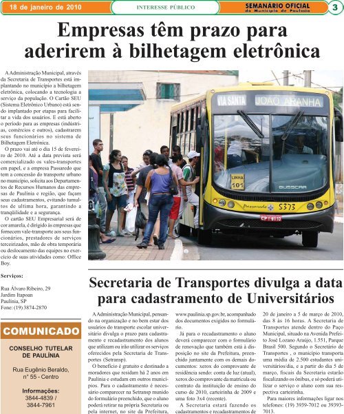 InscriÃ§Ãµes para transporte escolar universitÃ¡rio - Prefeitura ...