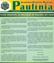plano municipal de educaÃ§Ã£o de paulÃ­nia: 2011/2020 - Prefeitura ...