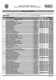 Classif TÃ©cnico Enfermagem - Prefeitura Municipal de PaulÃ­nia