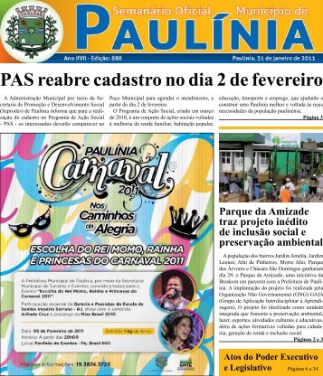 PAS reabre cadastro no dia 2 de fevereiro - Prefeitura Municipal de ...