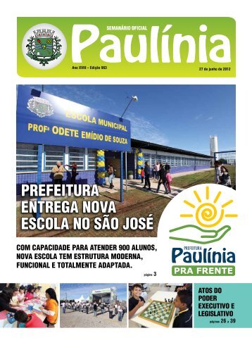 prefeitura entrega nova escola no sÃ£o josÃ© - Prefeitura Municipal de ...