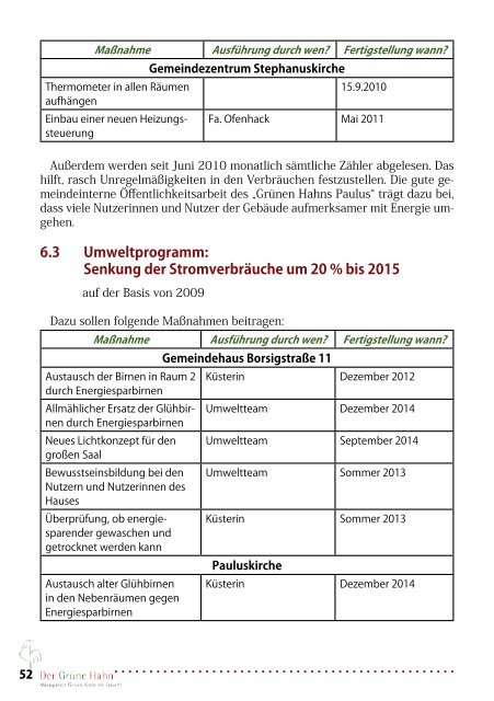 Umweltbericht - Evangelisch-Lutherische Pauluskirchengemeinde ...