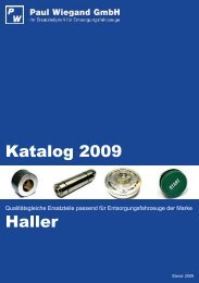 Katalog 2009 Haller - Paul Wiegand GmbH