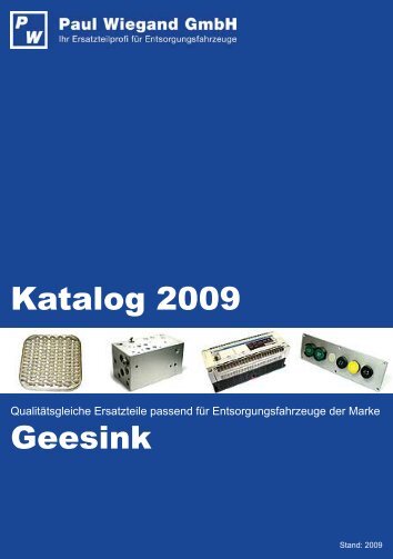 Katalog 2009 Geesink - Paul Wiegand GmbH