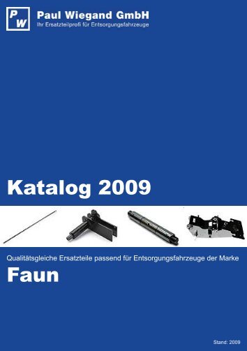 Katalog 2009 Faun - Paul Wiegand GmbH